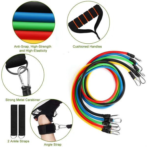 11-Piece Resistance Band Tube Set