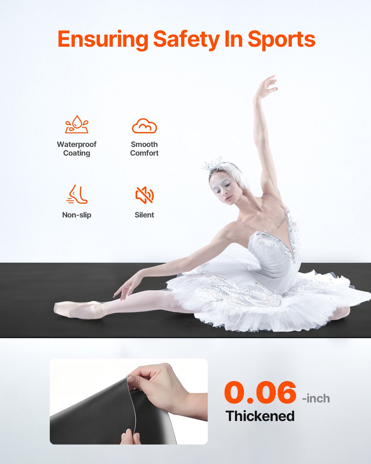 6.6’ x 3’ Portable Yoga & Dance Mat