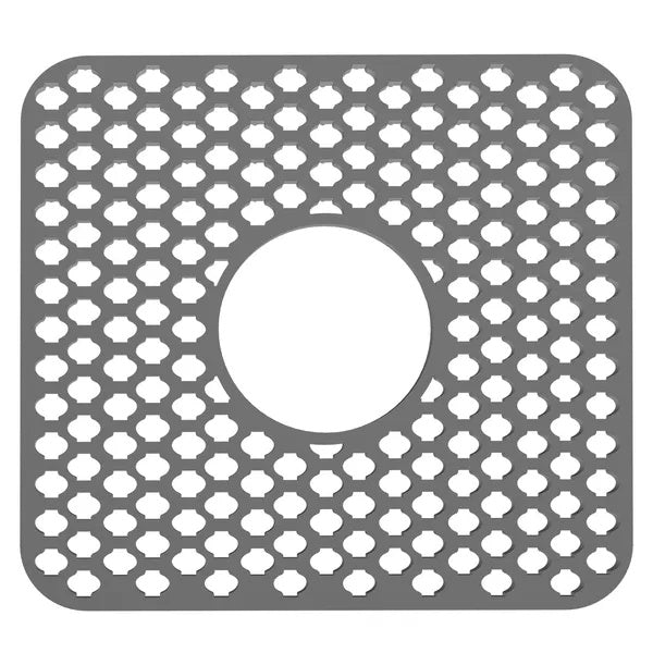 Silicone Grid Sink Mat with Drain Hole