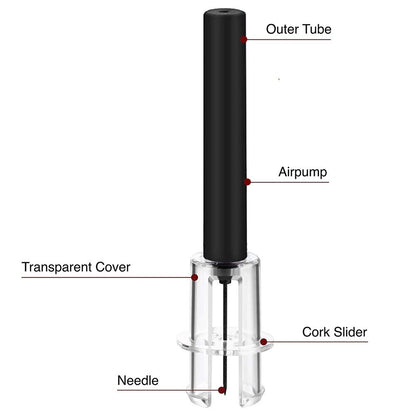 4-Piece Air Pressure Wine Opener Set