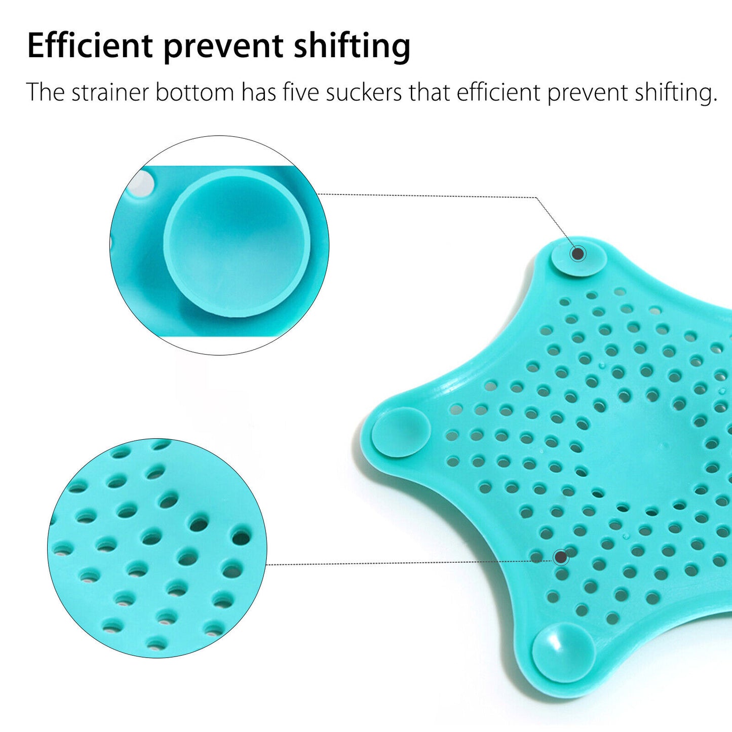 3-Pack Starfish Silicone Sink & Drain Strainers