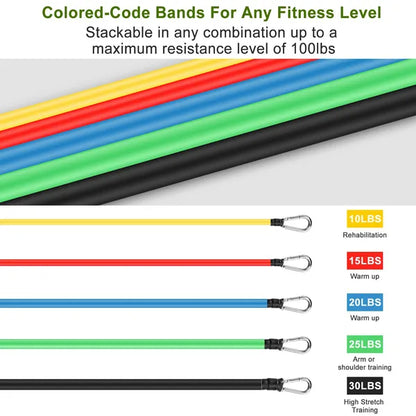 11-Piece Resistance Band Tube Set