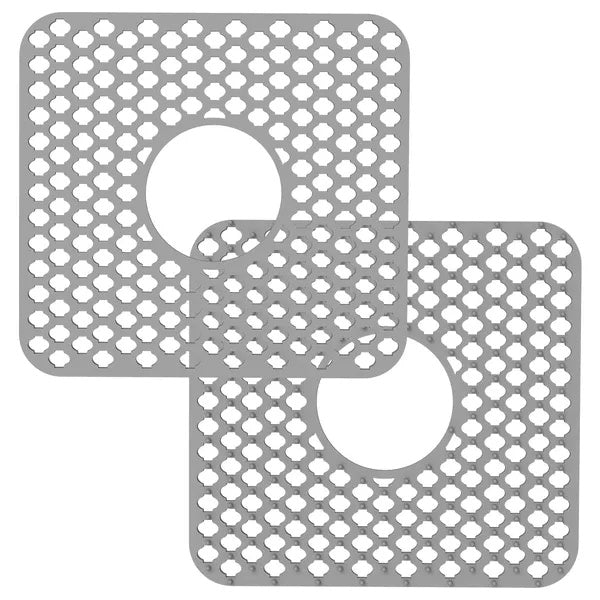 Silicone Grid Sink Mat with Drain Hole