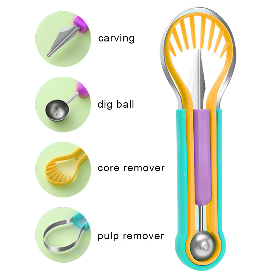 4-in-1 Stainless Steel Watermelon Cutter