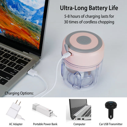 Mini Cordless Electric Garlic Chopper