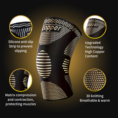 1 Pair Copper Knee Pads for Sports