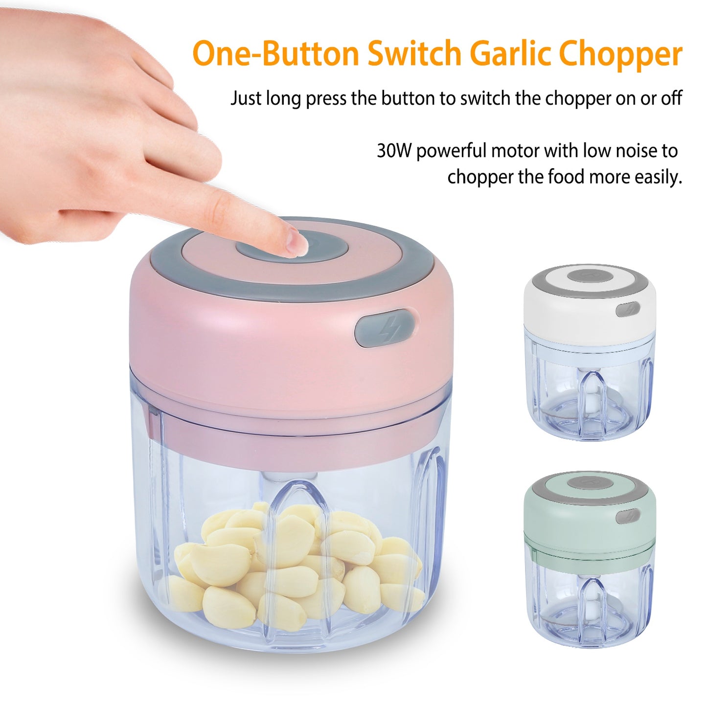 Mini Cordless Electric Garlic Chopper