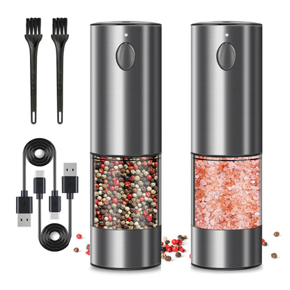 2-Piece Electric Salt & Pepper Grinder Set