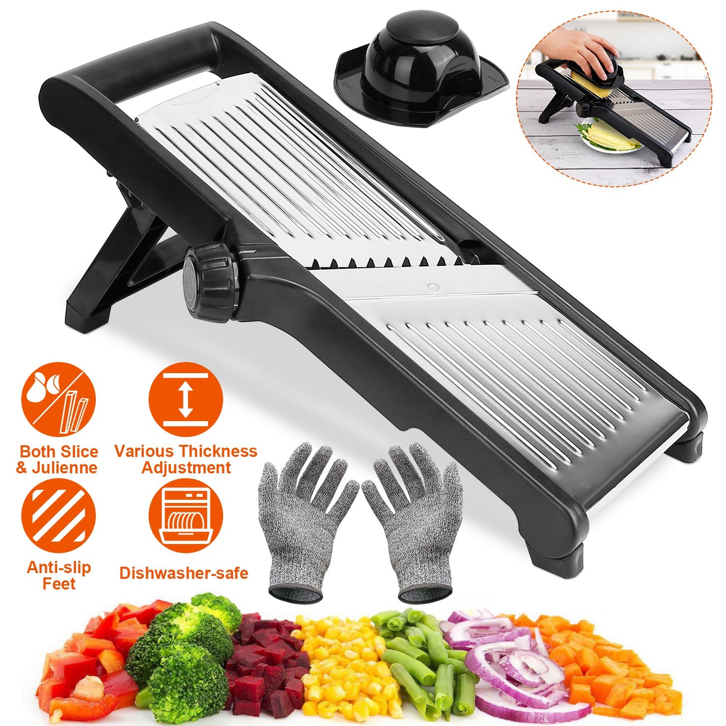 Stainless Steel Mandoline Food Slicer