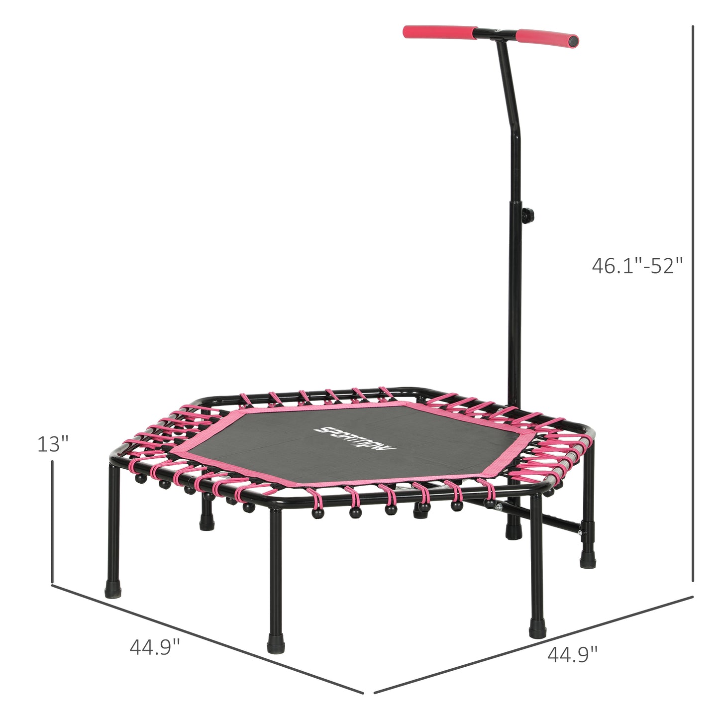 45" Rebounder Trampoline with Handle & LED