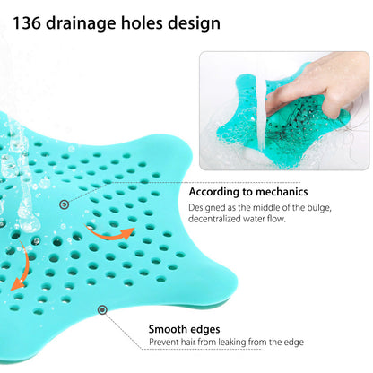 3-Pack Starfish Silicone Sink & Drain Strainers