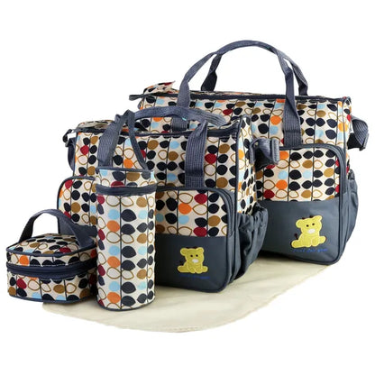 5-Piece Baby Diaper Bag Set with Changing Pad