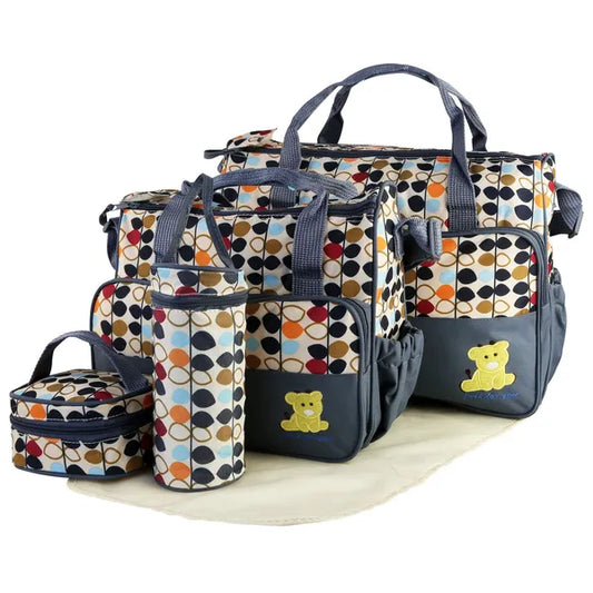 5-Piece Baby Diaper Bag Set with Changing Pad