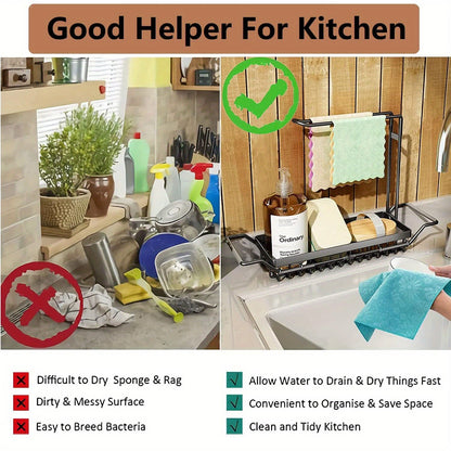 Expandable Stainless Steel Sink Caddy