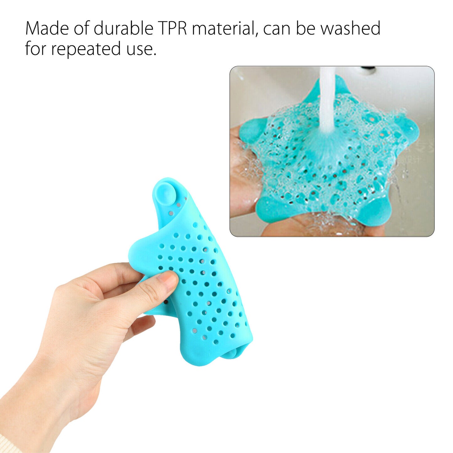 3-Pack Starfish Silicone Sink & Drain Strainers