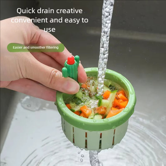Cactus-Shaped Anti-Clog Kitchen Sink Strainer