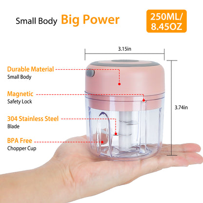 Mini Cordless Electric Garlic Chopper