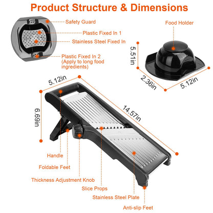 Stainless Steel Mandoline Food Slicer